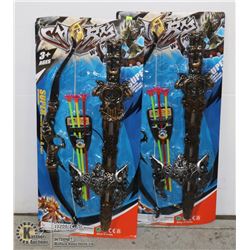 TWO BOW AND ARROW/ SWORD TOY SETS