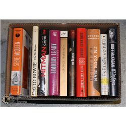 BOX OF 10 BOOKS - BEATLES, BOWIE, PAUL SIMON,