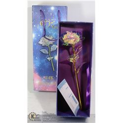 NEW GOLD AND IRIDESCENT LOOK ROSE