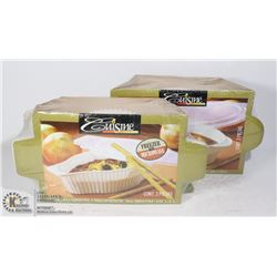 LOT OF 2 CUISINE FREEZER TO MICROWAVE 48OZ