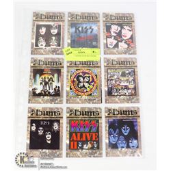 SHEET OF 10 KISS ALBUM COVERS CARDS