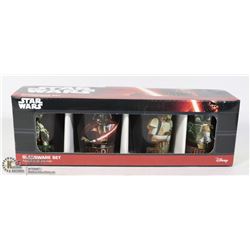 NEW 4PC SET OF STAR WARS SHOT GLASSES
