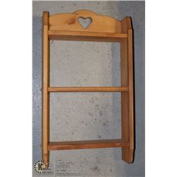 3 TIER HANGING WOOD SHELF