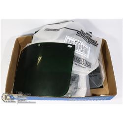 FLAT OF FIBRE METAL FACE SHIELD WINDOWS