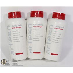 THREE BOTTLES OF ARTEGO COOL SHAPE MOLDING FLUID