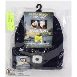 NEW ULTRA BRIGHT LED BLUE HAT W/ 4 LED HEAD LAMP