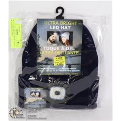 NEW ULTRA BRIGHT LED BLUE HAT W/ 4 LED HEAD LAMP