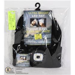 NEW ULTRA BRIGHT LED BLACK HAT W/ 4 LED HEAD LAMP