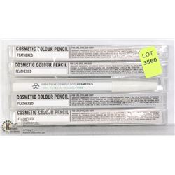 5 OCC FEATHERED COSMETIC COLOUR PENCILS