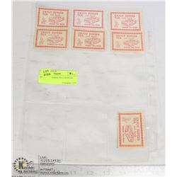 SHEETS OF NABOD TEA COUPONS