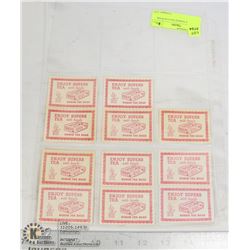 SHEETS OF NABOD TEA COUPONS