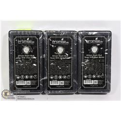 3 BARS OF PROMISE CBD AFRICAN BLACK MUD SOAP