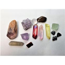 4)  LOT OF 14 HEALING STONES INCLUDING: