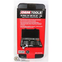 NEW OEMTOOLS 40 PC TAP & DIE SET - SAE