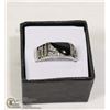 Image 1 : MENS TITANIUM ALLOY CUBIC ZIRCONIA BLACK