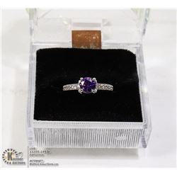 NEW AMETHYST 925 SILVER RING- FEBRUARY BIRTHSTONE