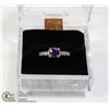 Image 1 : NEW AMETHYST 925 SILVER RING- FEBRUARY BIRTHSTONE