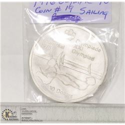 1975 10$ OLYMPICS COIN# 19  SAILING