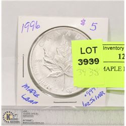 1996 5$ MAPLE LEAF