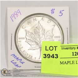 1989 5$ MAPLE LEAF