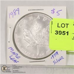 1989 5$ MAPLE LEAF