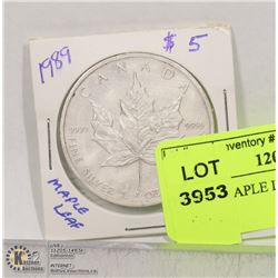 1989 5$ MAPLE LEAF
