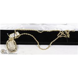 NEW GOLD PLATED PENDENT NECKLACE 20"