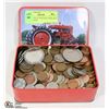 Image 1 : ESTATE TIN OF VINTAGE COINS AND MEDALLIONS