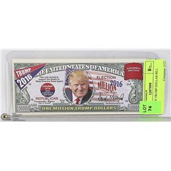 1 MILLION TRUMP DOLLAR BILL