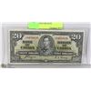 Image 1 : 1937 CANADIAN $20 NOTE