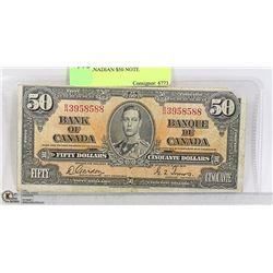 1937 CANADIAN $50 NOTE