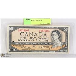 1954 CANADIAN $50 NOTE