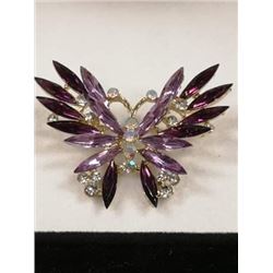 BUTTERFLY RHINESTONE BROOCH