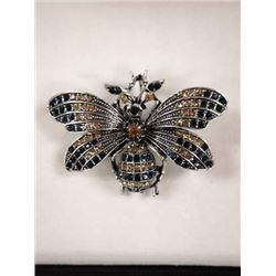 BUMBLE BEE RHINESTONE BROOCH