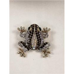 FROG RHINESTONE BROOCH