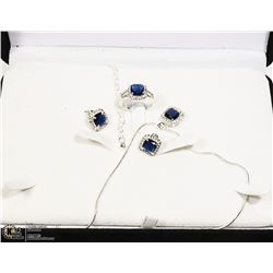 4PC RHINESTONE JEWELLERY SET, INCLUDES NECKLACE