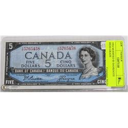 1954 MODIFIED $5 BANKNOTE HIGH-GRADE
