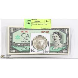 1967 CENTENNIAL DOLLAR COIN AND NOTE