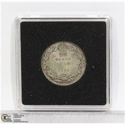 SCARCE 1936 DOT SILVER CANADA 25 CENT