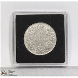 1929 GEORGE V CANADA SILVER 50 CENT