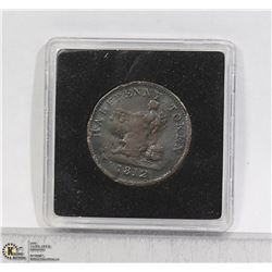 1812 CANADA BUST HALF PENNY TOKEN