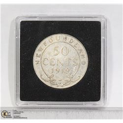 1919 NEWFOUNDLAND SILVER 50 CENT