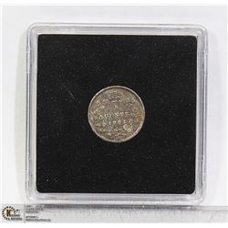 1901 VICTORIAN CANADA SILVER 5 CENT FISHSCALE