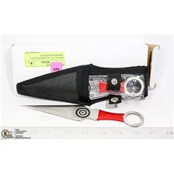 NEW SET OF 2 STAINLESS STEEL THROWING KNIVES W/