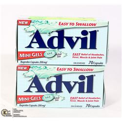 2PK OF ADVIL MINI-GELS 70 CAPSULS EXP. 2022 / 06