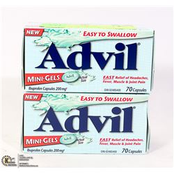 2PK OF ADVIL MINI-GELS 70 CAPSULS EXP. 2022 / 06