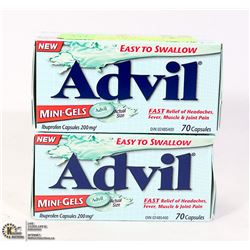 2PK OF ADVIL MINI-GELS 70 CAPSULS EXP. 2022 / 06
