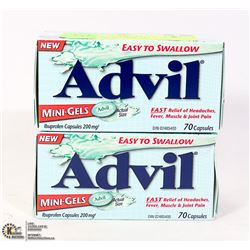 2PK OF ADVIL MINI-GELS 70 CAPSULS EXP. 2022 / 06