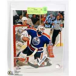 NHL EDMONTON OILERS HOF GOALIE GRANT FUHR SIGNED