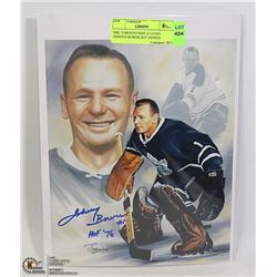 NHL TORONTO MAPLE LEAFS JOHNNY BOWER HOF SIGNED